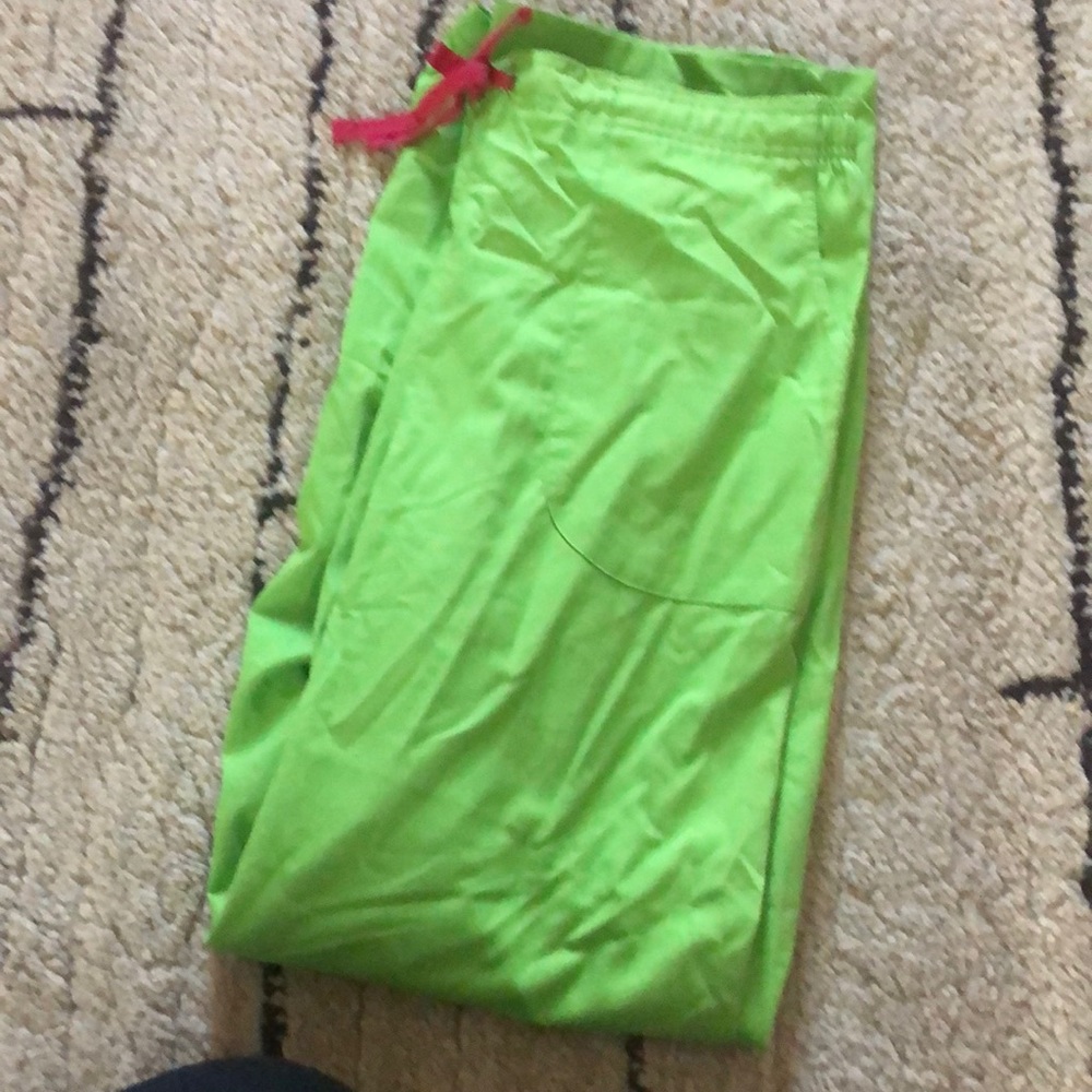 Never worn Lime Geen scrub pants